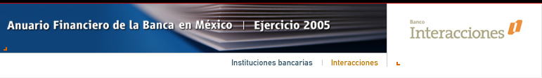 Anuario Financiero de la Banca en M�xico | Instituciones Bancarias | Interacciones